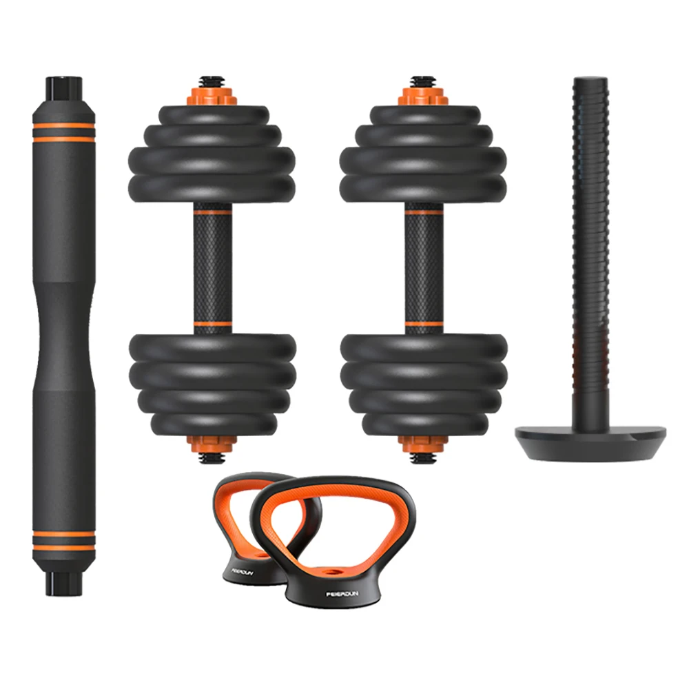 Feierdun Home Gym 40kg Equipment Workouts Strength Training Adjustable Dumbbell Hand Weight Set