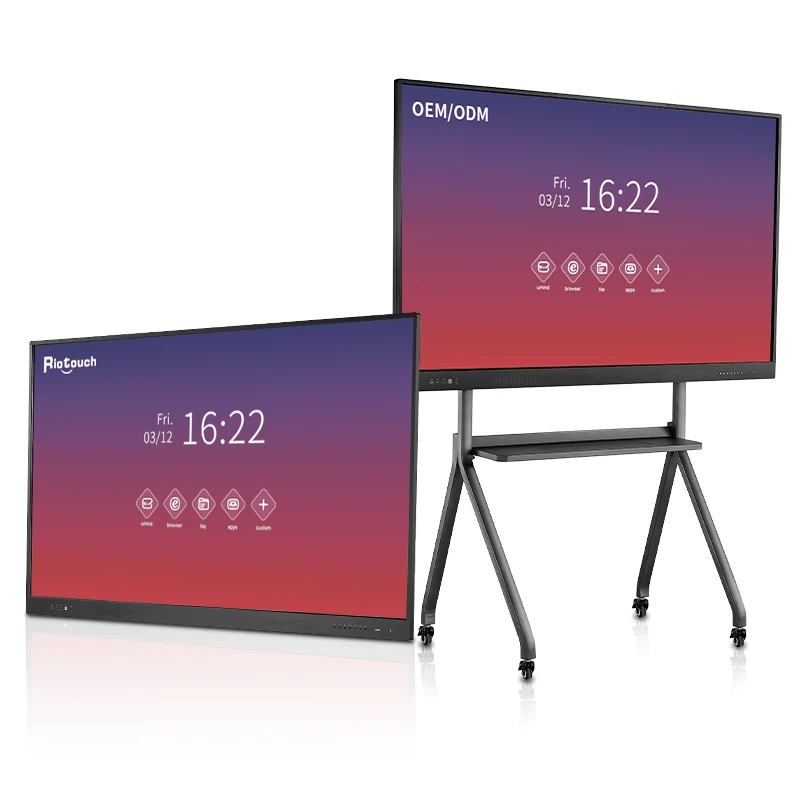 65 75 86 inch4K display Smart Board School Teaching for Conference office meeting flat Panel Interactive Whiteboard