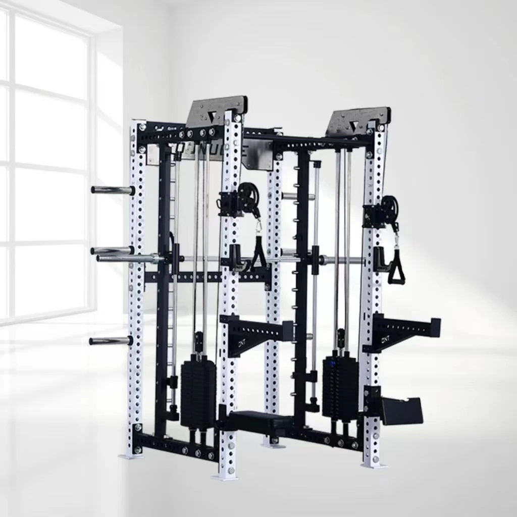 Commercial Gym Equipment Smith Machine Multi Functional Power Squat Rack Cable Crossover Machine 3D Smith