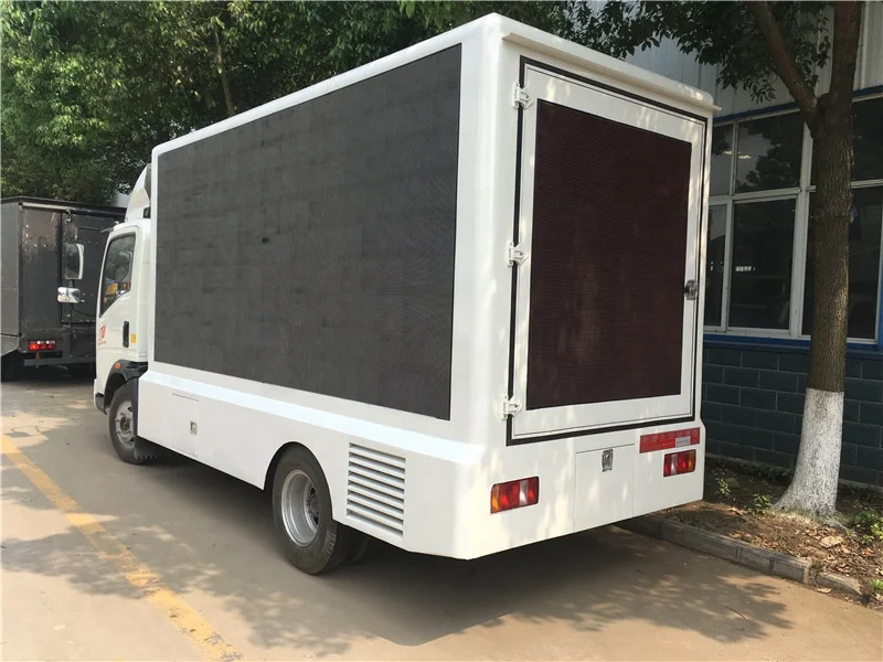 Полноцветный мобильный рекламный фургон 4x2 HOWO P6 P5