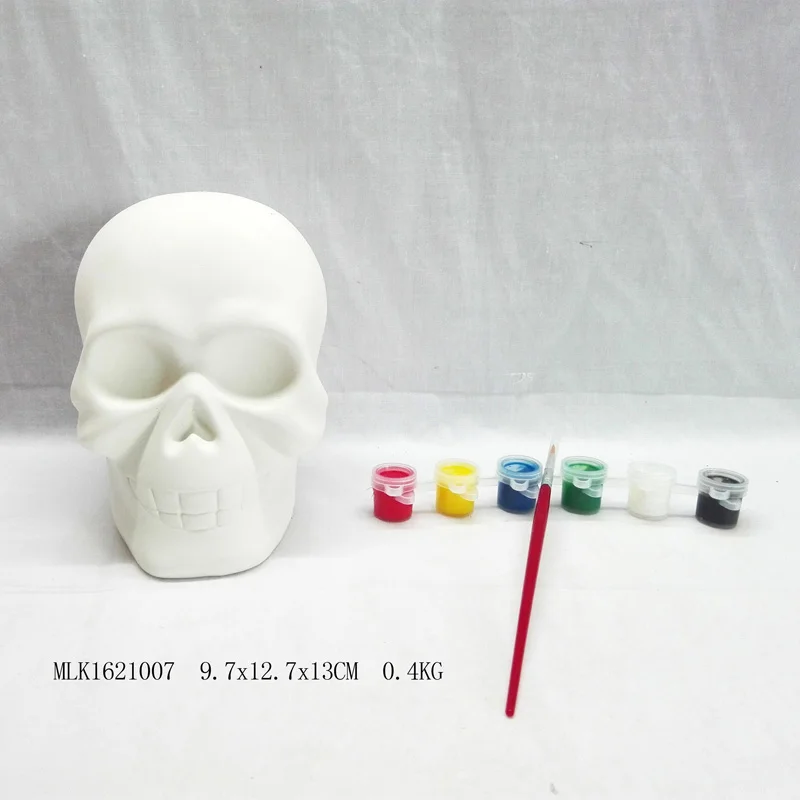 Wholesale Halloween Bisque Ceramics DIY Coating Unpainted Crafts To Paint for Kids Supermarket