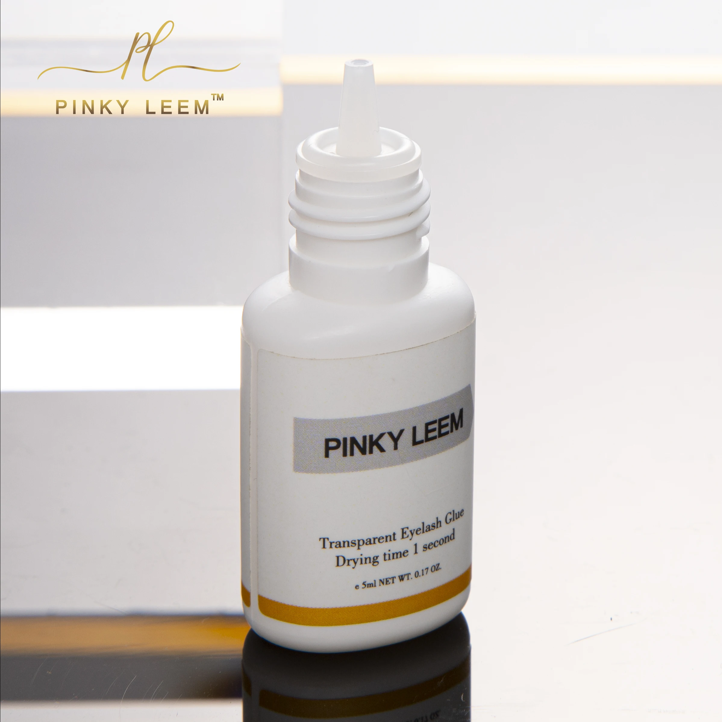 Pinky Leem clear lash glue adhesive no burning fast dryer no formaldehyde oil and water proof lash extension glue