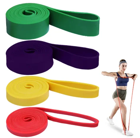 100% Natural Latex Elastic Exercise Stretching Strap Gym Fitness Stretch Resistance Glutes Band