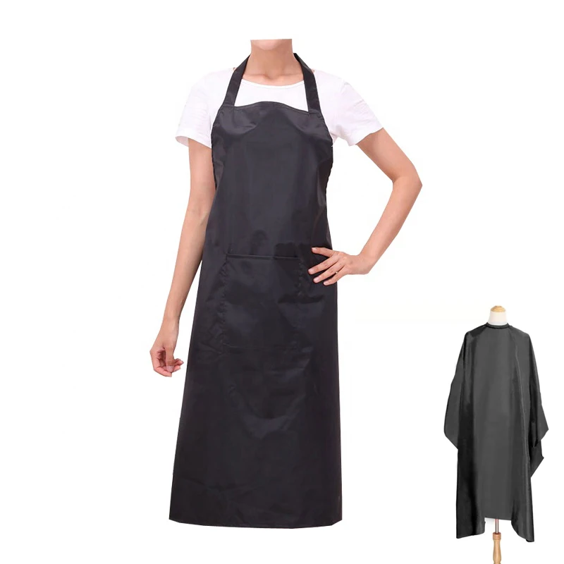 Cheap Plain Black Aprons Waterproof Apron For Women Car Wash Apron