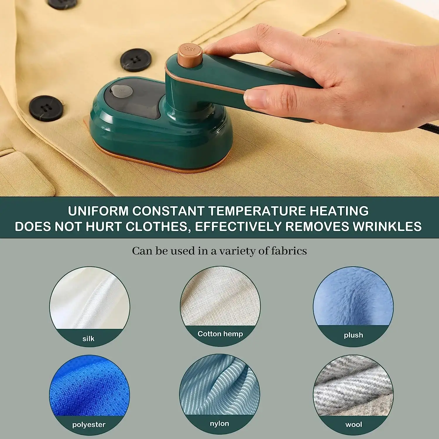 Portable Steam Iron Mini Wet Dry Ironing Machine Professional Household Fast Heating Wired Small Electric Irons