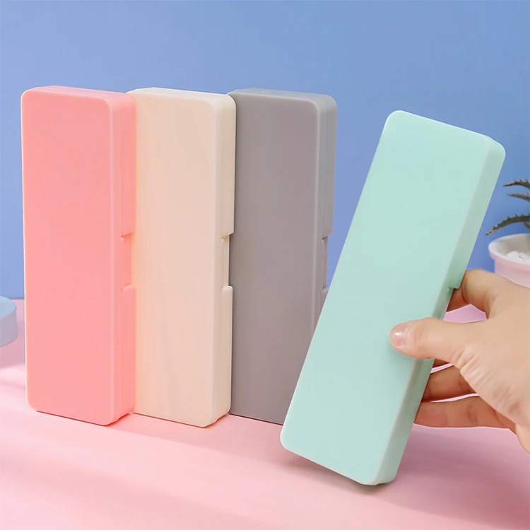 Promotional Stationery School Pencil Case Custom Frosted Transparent Clear Pp Plastic Pencil Box Case