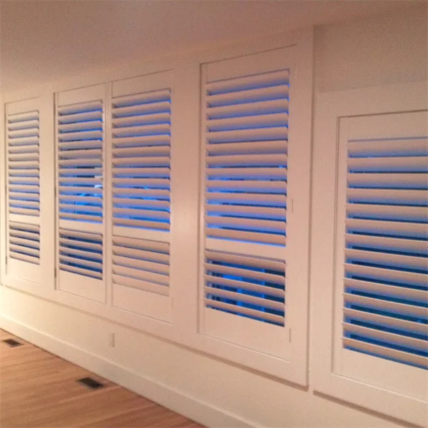 TOMA Pvc Blindes Wooden Plantation Shutters Style Bay Window Sliding Real Wood Bulk England Australia White Colour Lou Modern