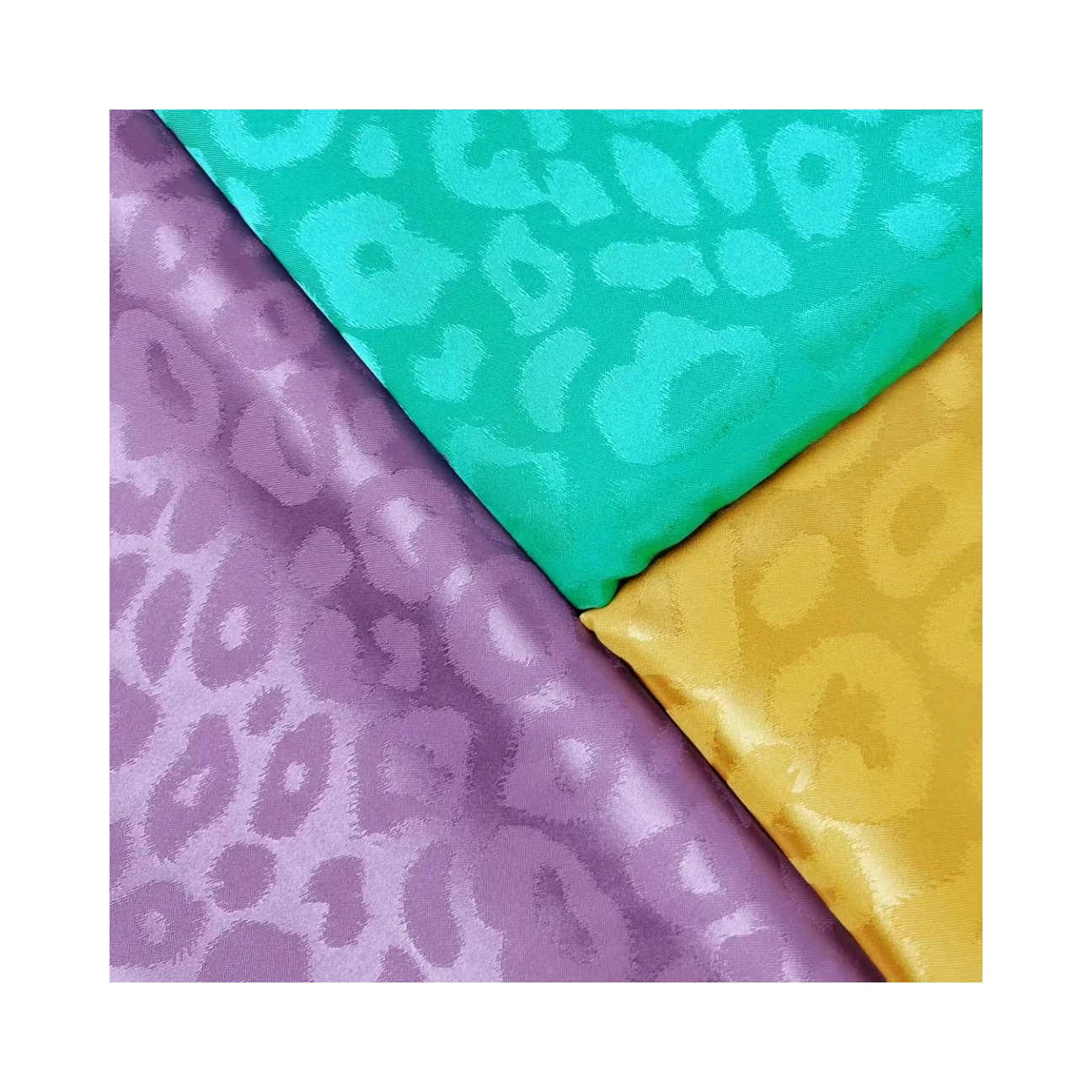 high quality polyester Leopard print acetate fabric high density color jacquard jacquard fabric