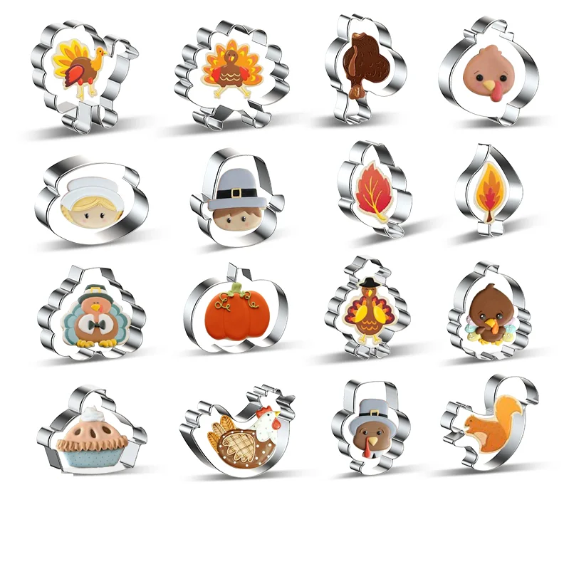 
biscuit cutter Cookie Cutter cookie tools for Thanksgiving Day holiday turkey maple leaf Bakeware Cookie Tools 