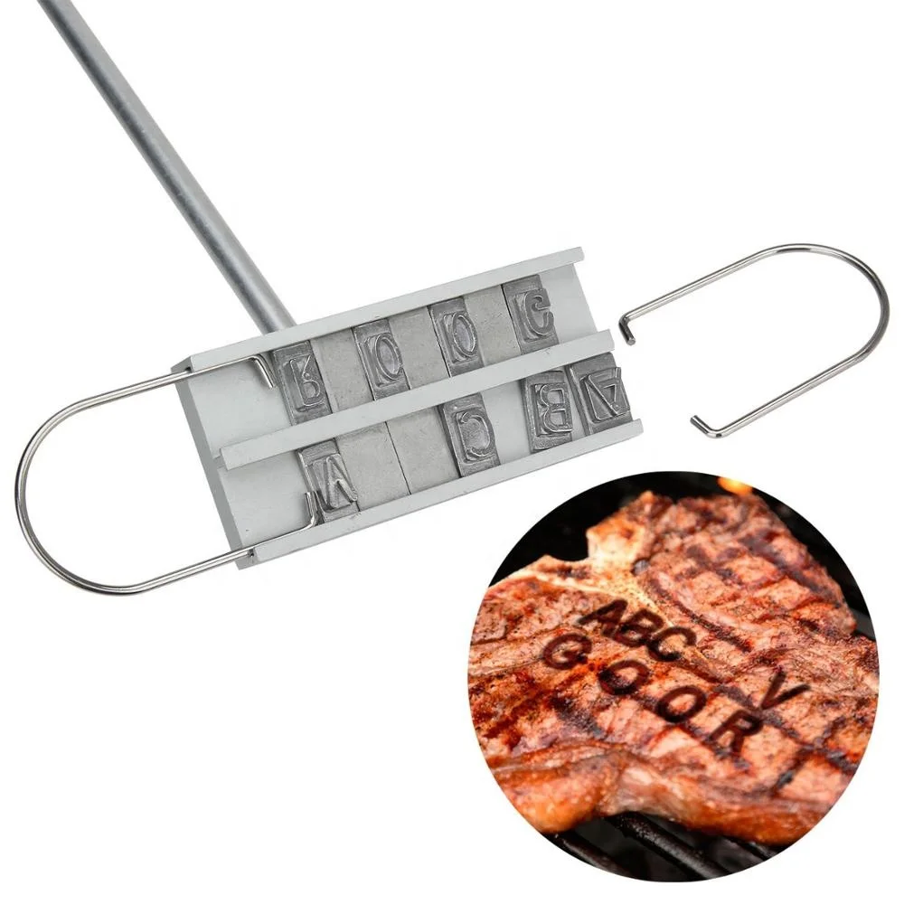 bbq accessory Barbecue Names Stamp Personalized Grilling Changeable Letters BBQ meat Branding Iron