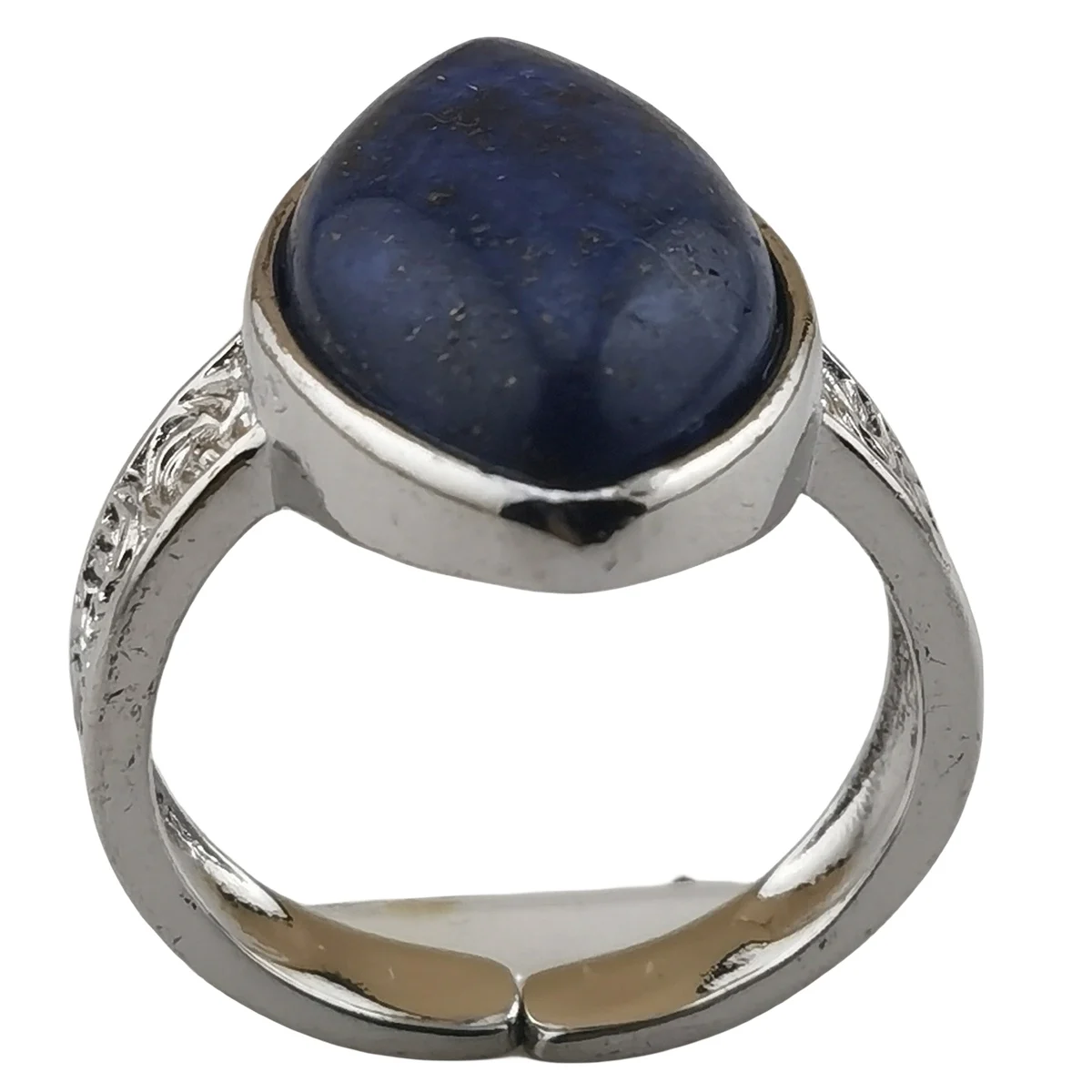 Кольца с драгоценным камнем Lapis Lazuli посеребренные ювелирные изделия для мужчин и женщин регулируемые в форме конского глаза винтажные кольца античном стиле