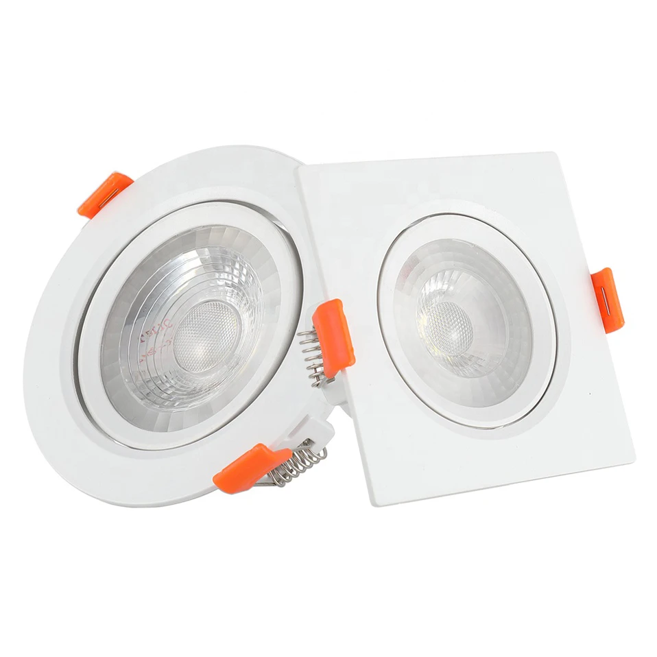 Very Cheap Price Plastic Housing Body Cob LED Sky Spot Light, Round and Square Down Light 3W 5W 7W 9W 12W