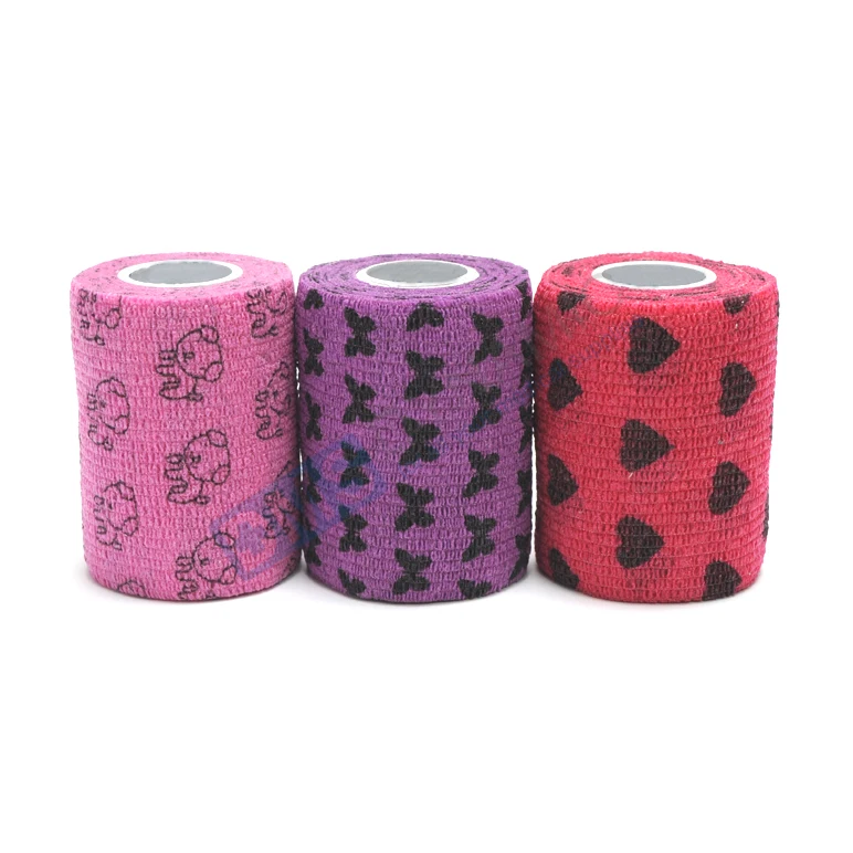 Colorful adhesive bandage wrap non woven fabric wide tape for first aid sports strong and easy to use breathable