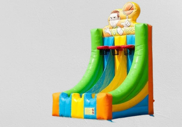Kids N Adults Inflatable Sport Game 3 in 1 Stimulus Inflatable Shooting Basketball Games 3 Hoop Basketball Ring Toss Sport Game