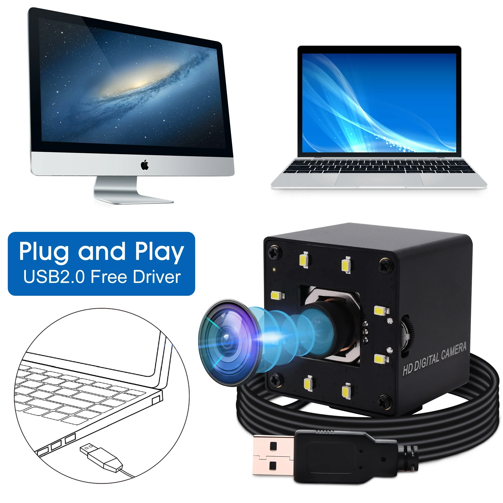  ELP 4K usb-камера с 100 градусов не искажают окружающий мир автофокусом со сверхвысоким разрешением Ultra HD веб-камера сенсором Sony ИК Мини