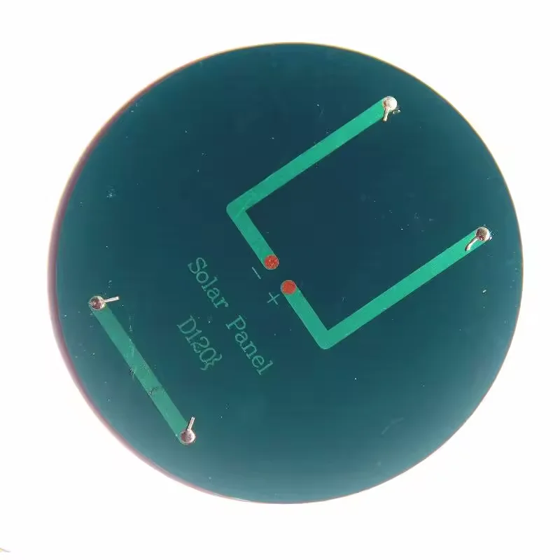 BUHESHUI 1.1W 5V Solar Panel Charr Polycrystalline Silicon Round Diameter 120MM for 3.7V Battery Light Solar Cells