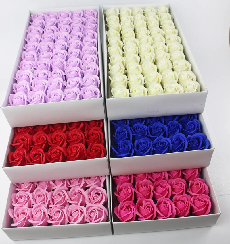 YAYUN Y-5111  5CM  3layer with base support boxed soap flower rose gift artificial rose soap