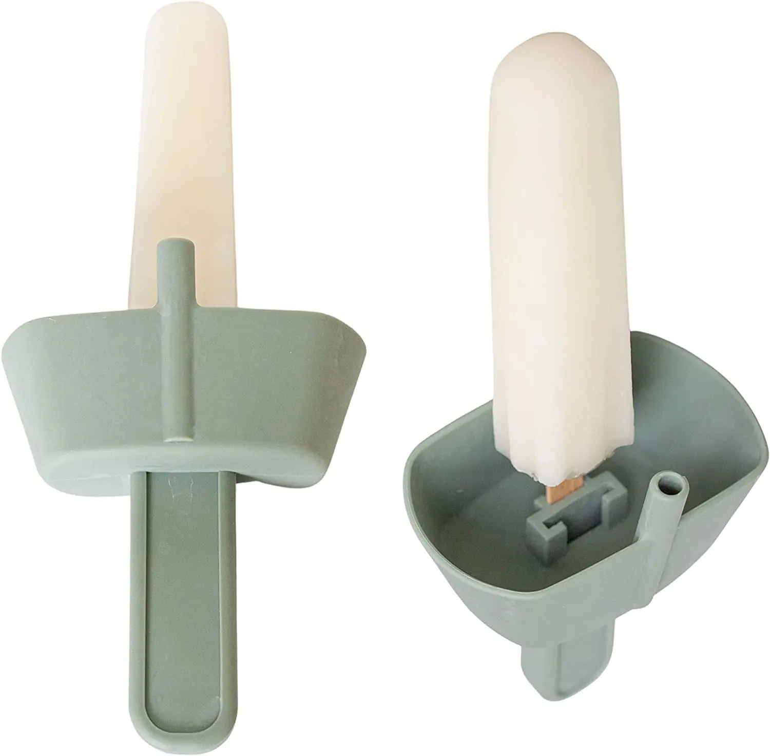 Built in straw Silicone Popsicle Holder For Kids, MESS FREE Frozen Treat Holder for Popsicle, Drip Free Silicone Popsicle Holder