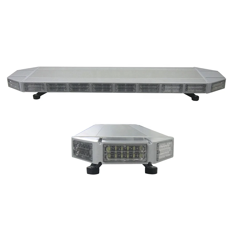 SAE approved Double rows LED light bar for ambulance cars 1W Linear LEDs 264 Watt Silver or Black Aluminum 48 inch TBD6871D