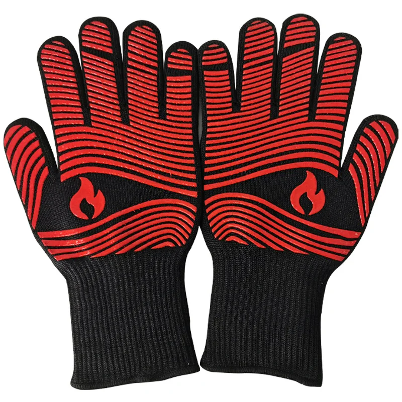 Heat Resistant Silicone Kitchen barbecue Cooking BBQ Grill mitten Oven Mitt Baking mitten mono mitten