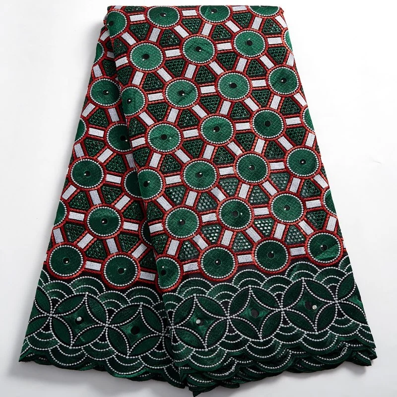 2482 оптовая продажа нигерийская хлопчатобумажная ткань с вышивкой африканская швейцарская кружевная для свадебного платья