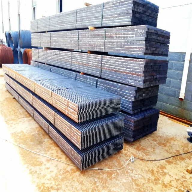 32x5mm Serrated Steel bar Grating Heavy Duty Galvanized Press Lock Walkway