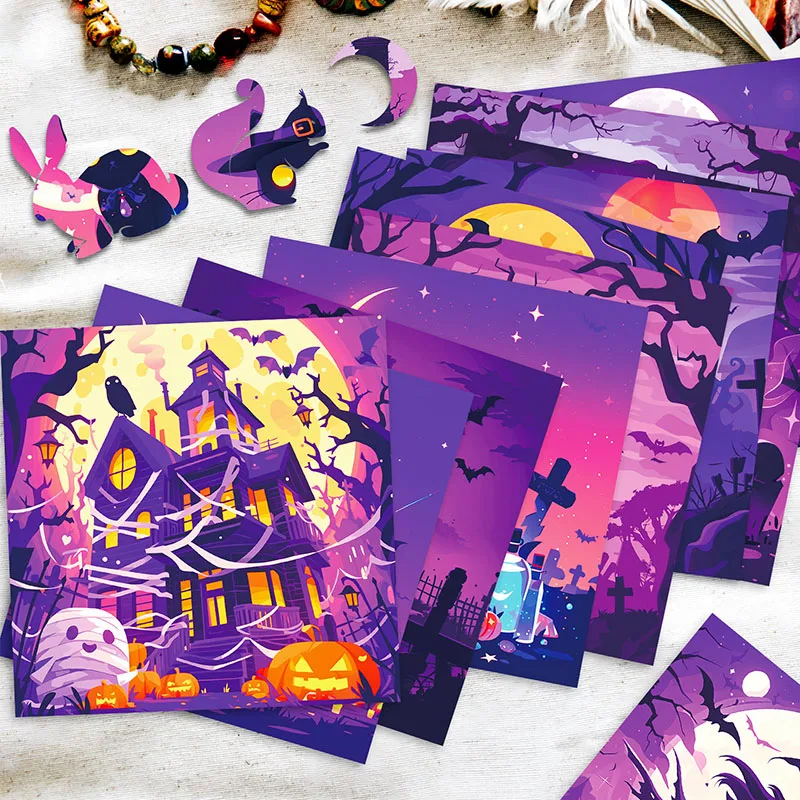 Custom Wholesale Halloween Funny Monster Print Greeting Paper Card Halloween Postcards for Holiday Decoration