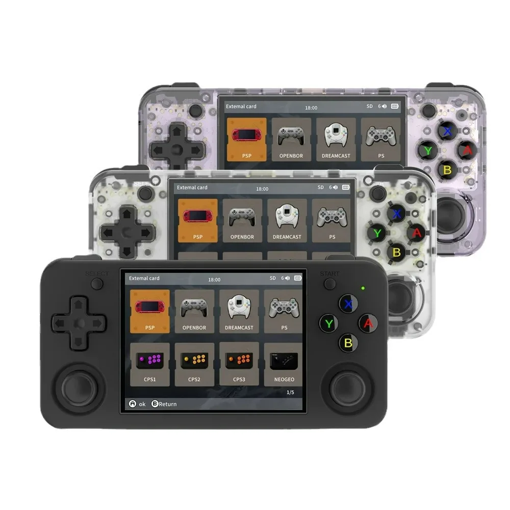 ANBERNIC Handheld Game Consoles RG35XX H Game Player RG35XXH Videogames Play PSP PS1 Lasting 8 Hours