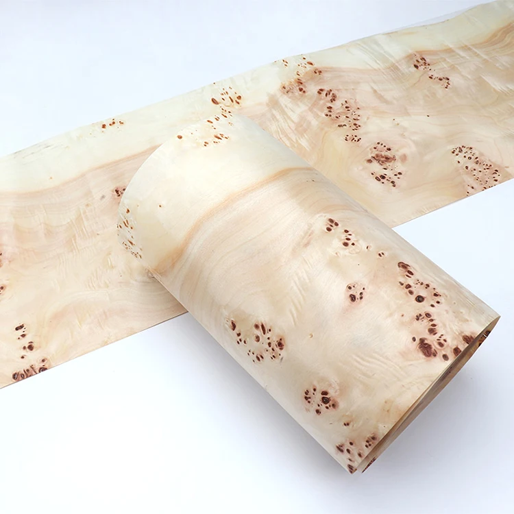 0.50mm natural American mappa burl solid wood veneer for furniture door panel wall panel acoustic guitar surface decoration