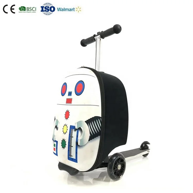3D maleta de viaje kids suitcase and children airport  luggage mochilas scooter