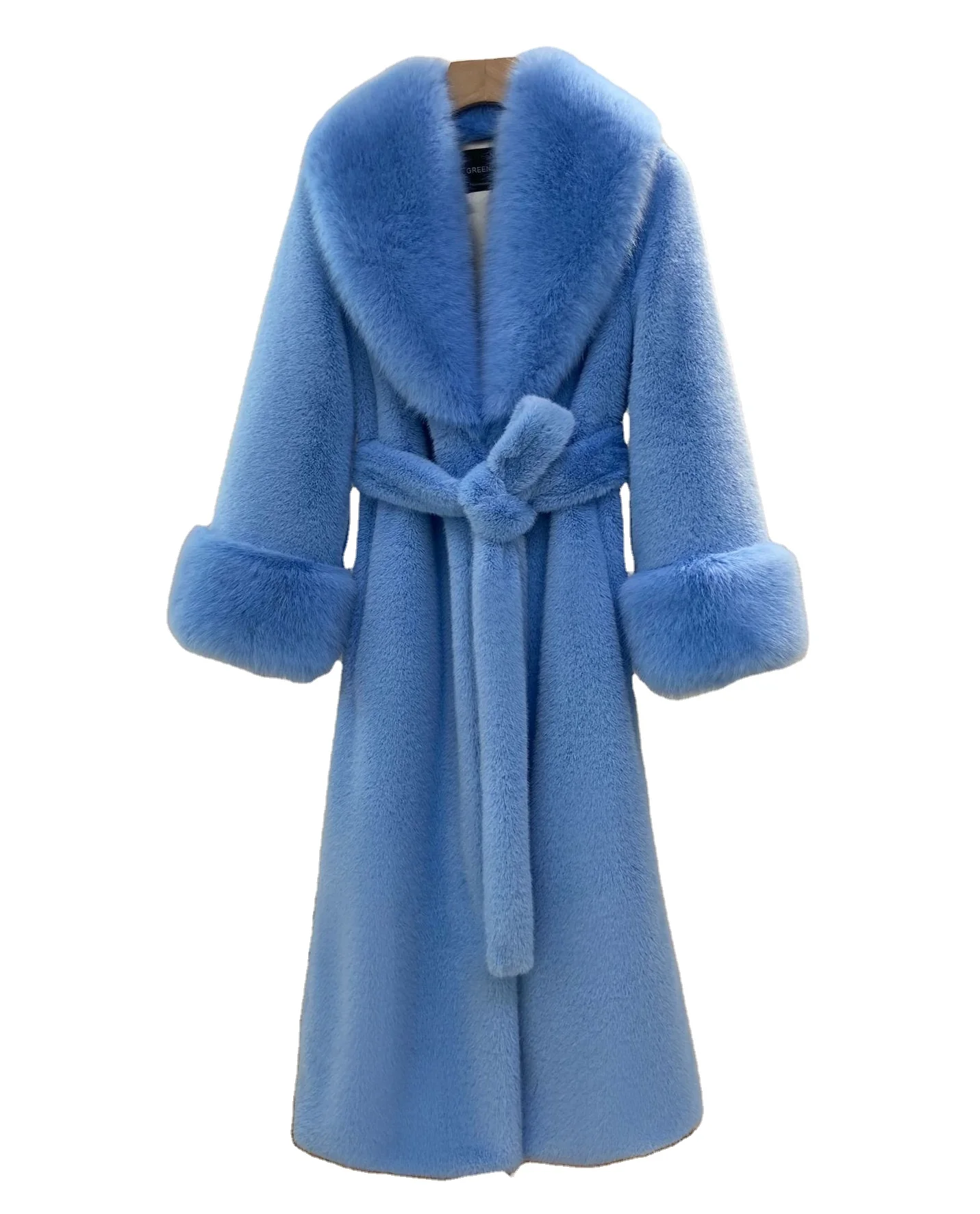 White Mink Fur Coat Women Long Light Luxury Temperament Thick Warmth Faux Mink Fur Jackets 2023 Winter New Korean Chic Clothing