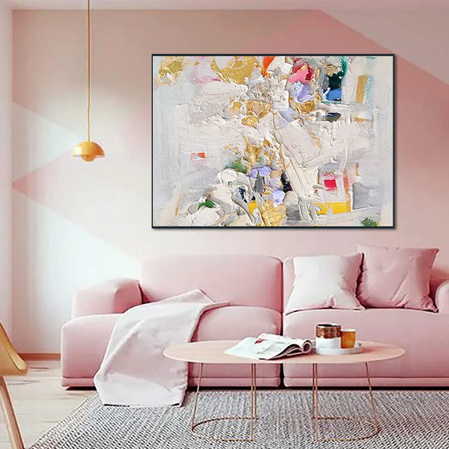 Original Art Factory Modern Abstract Colour Canvas Wall Art Hand-Painted Oil Painting Home Decorations