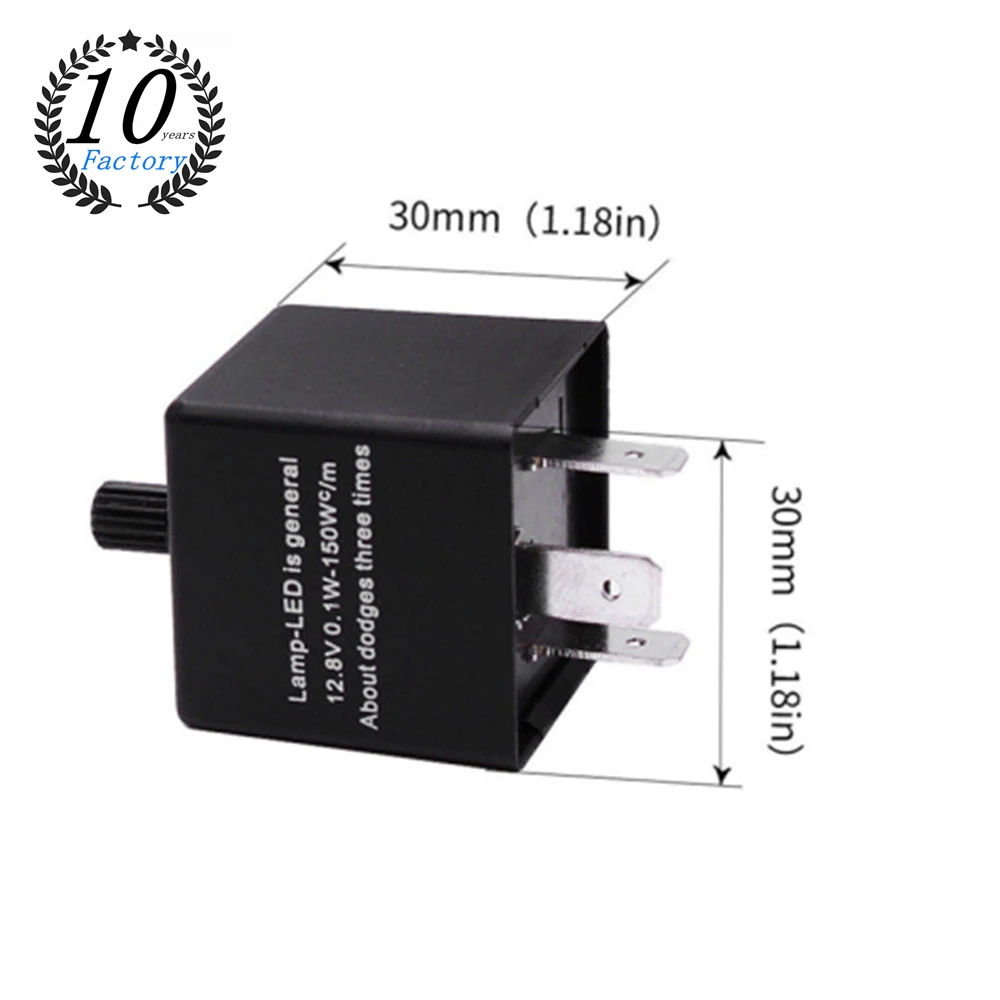 SKYEARTH 3 Pins CF13 adjustable LED Flasher Relay 12V for  For Turn Signal Lights led bulb Hyper Blink Flashing