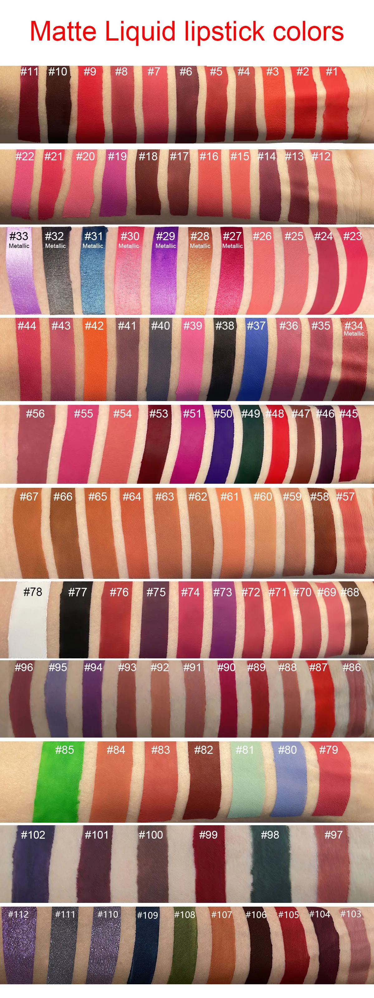 Customize Long Lasting Matte Liquid Lipstick Private Label Vegan Lip Stick Makeup Waterproof Red Brown Lipsticks