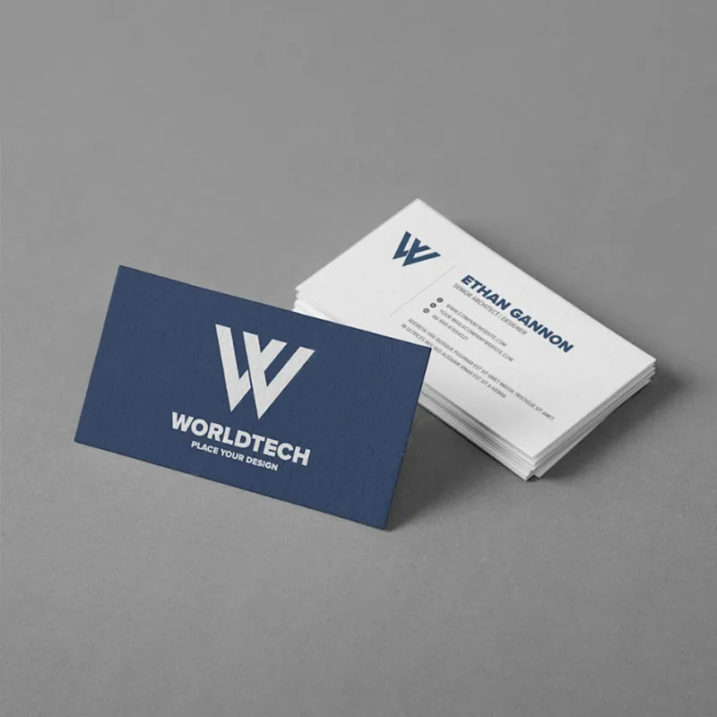 Custom Logo Printed Hot Stamping 1200gsm Carte De Visite Printing Black Business Card
