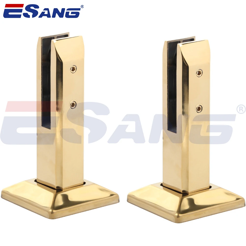 ESANG Pool Fence Gold 304 316 Stainless Steel Spigot Glass Railing Clamp For 8-12Mm Glass