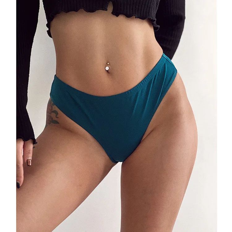 Cotton Thongs for Women Breathable Mid Rise Bikini Panties Womens Thong Underwear Sexy