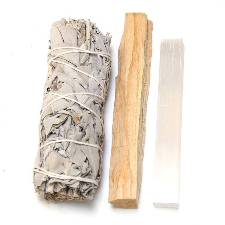 Wholesale Natural Crystal Crafts California White Sage Bundle Spirit Box Set for Meditation