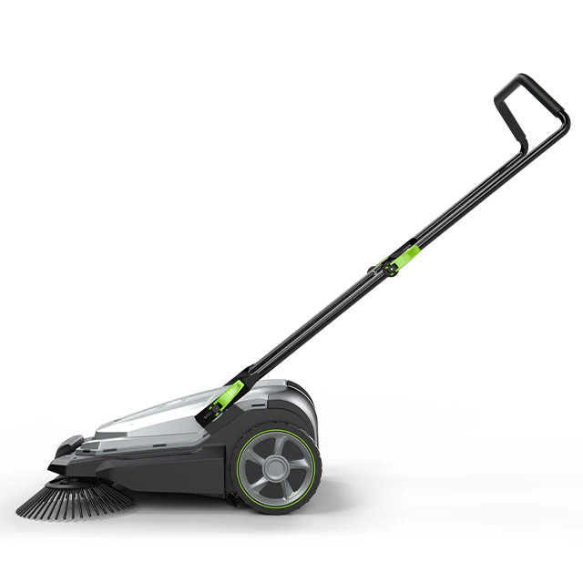 Walk-Behind Floor Sweeper Hand-Push Floor Cleaning Machine Heavy Duty for Outdoor Large Area Floor Street Sweeping Cleaning Tool
