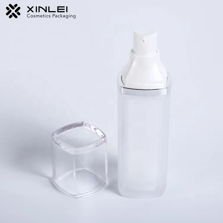 
Wholesale plastic cosmetic airless square petg bottle for primer makeup 