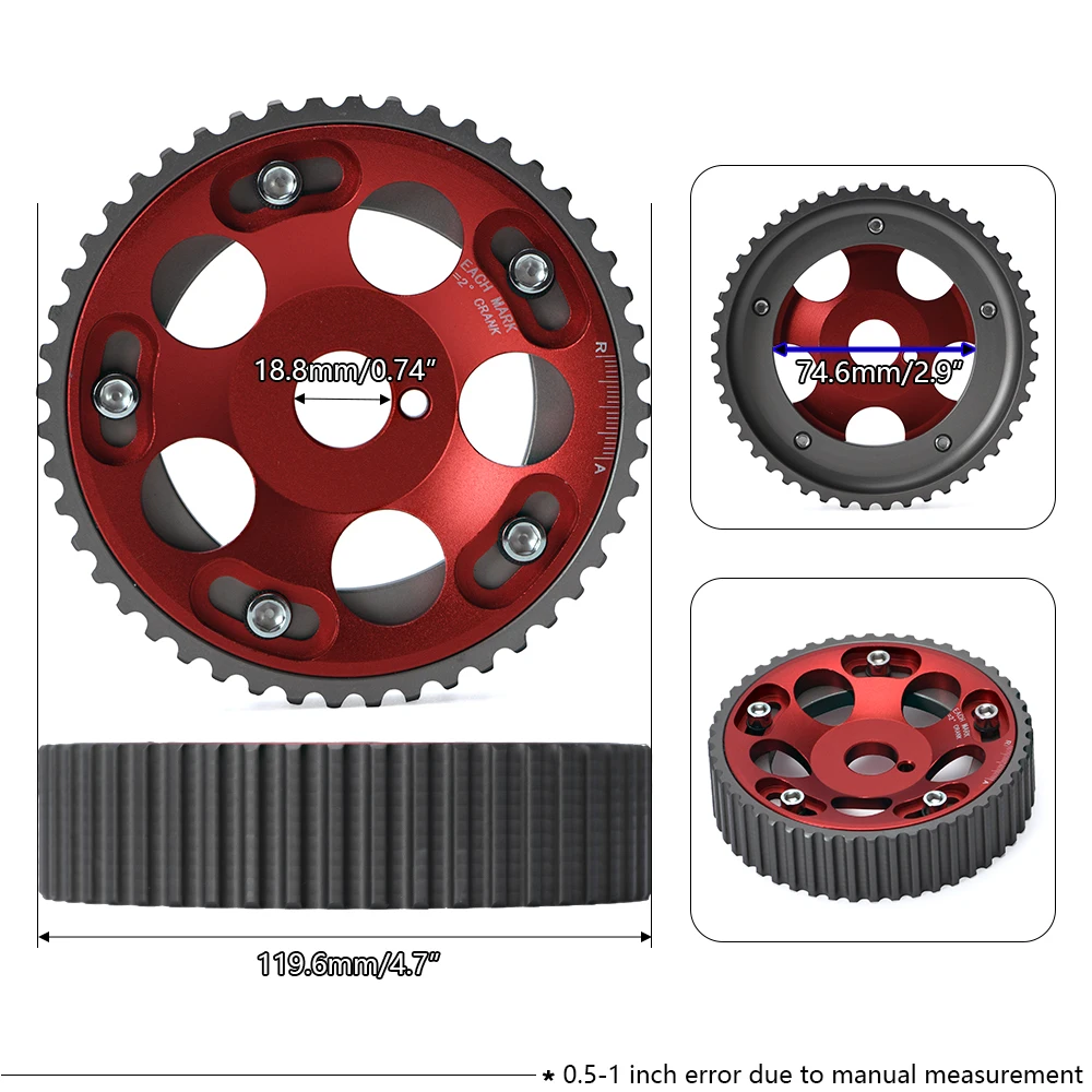 Racing Timing Belt + Aluminum Cam Gear + Cam Cover FOR 2JZ-GE and 2JZ-GTE Supra,GS300,IS300 Car Accessories