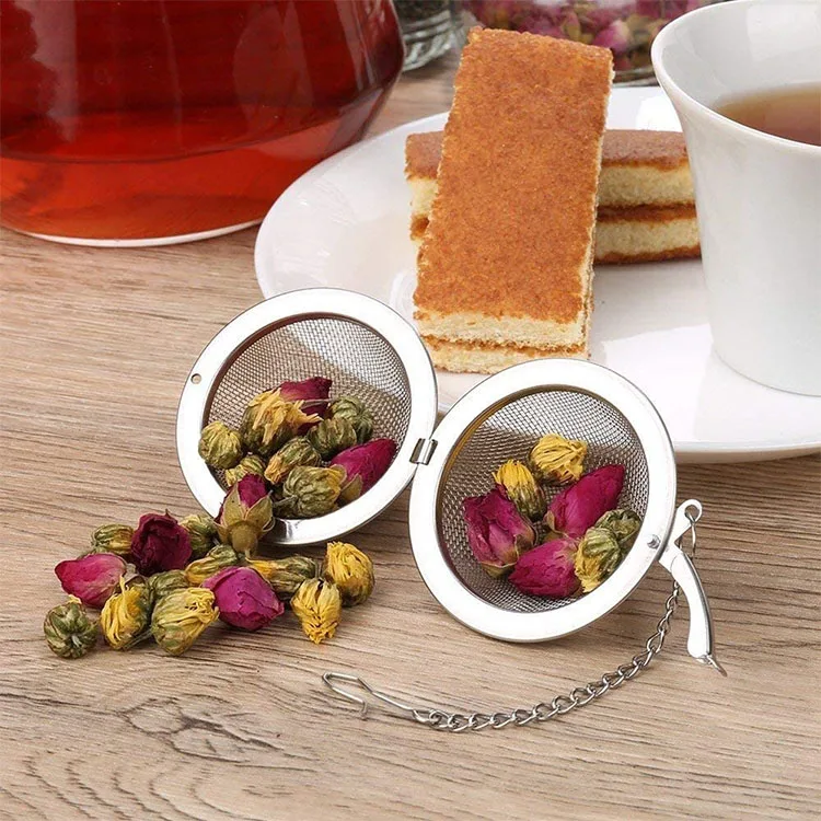 Wholesale 45mm 50mm Stainless Steel Ball Tea Infuser Filter Diffuser Tea Strainer