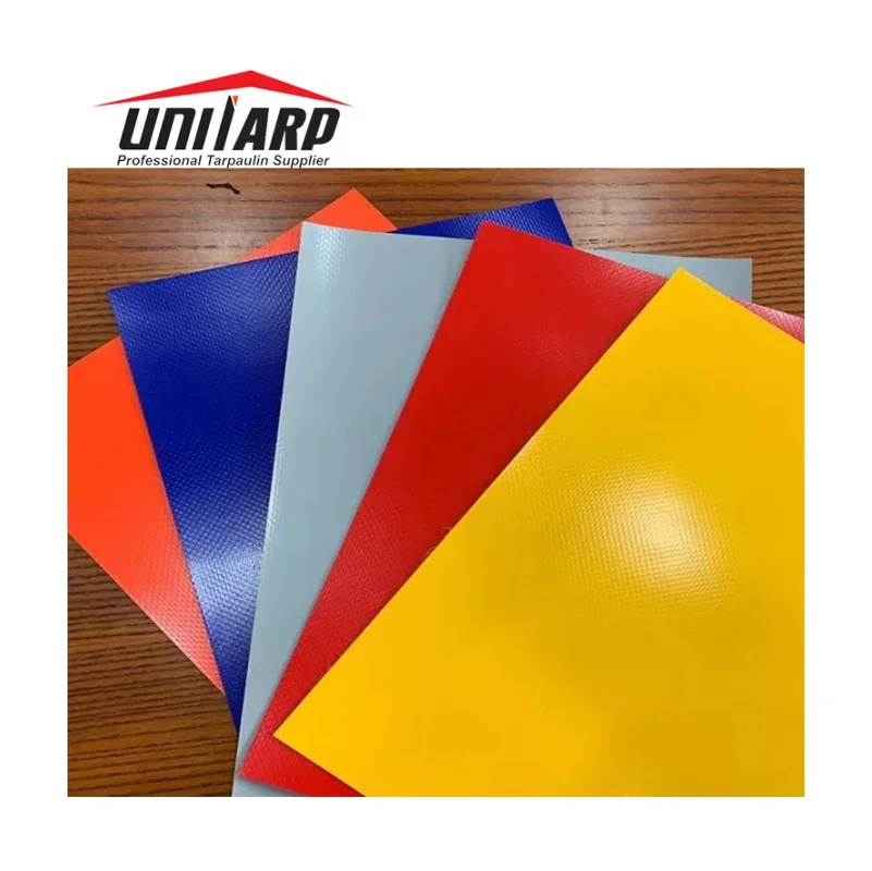 Colored Tarpaulin 600 gsm Canvas Anti-UV Flame Retardant Multi Use Waterproof PVC Tarps