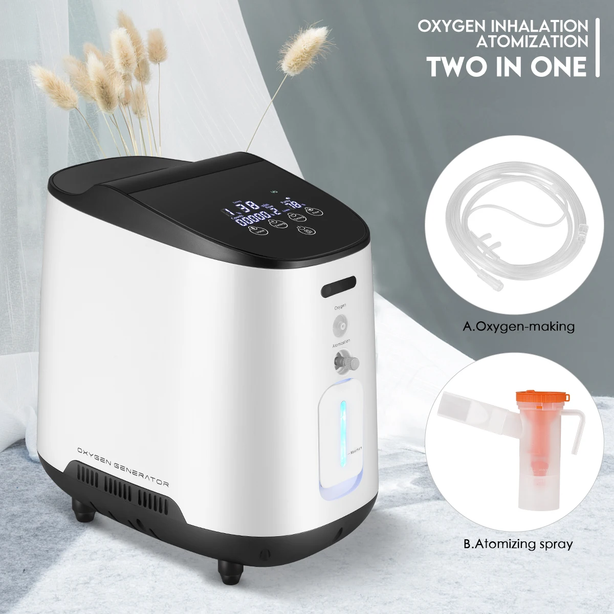  ZY-101W кислорода в крови и распыления медицинская передвижная 5L кислородный