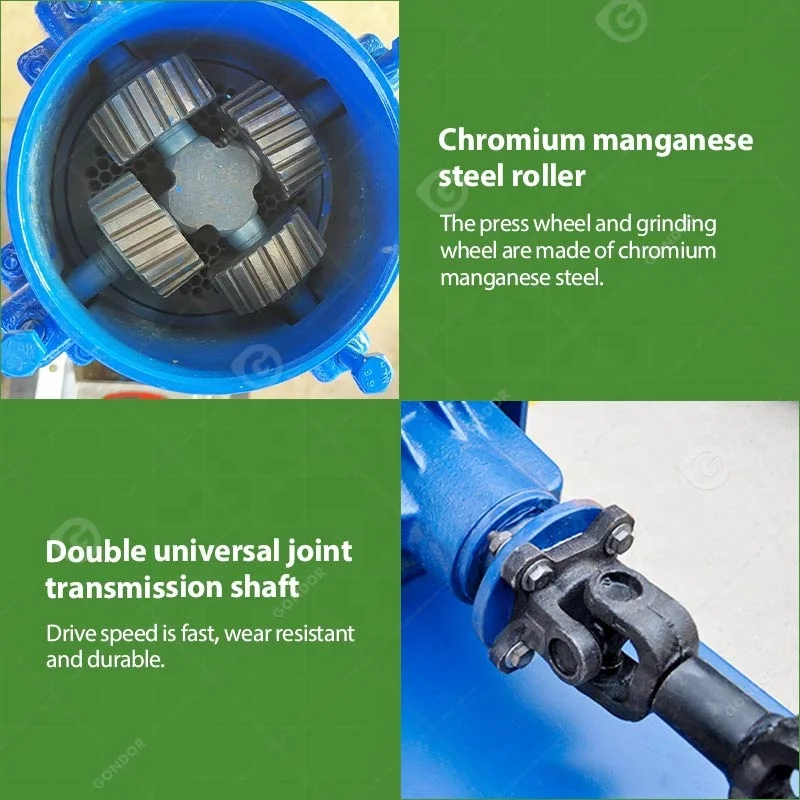 Rice Straw Briquette Diesel Powered Manual Fish Feed Four Roller Electric Animal 1000kg Pellet Make Machine