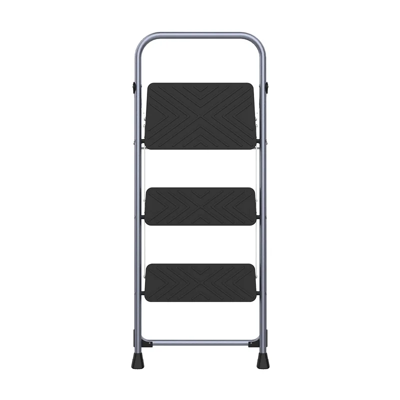 150kg  loading capacity household portable step stool chair folding metal steel 2 3 step ladder