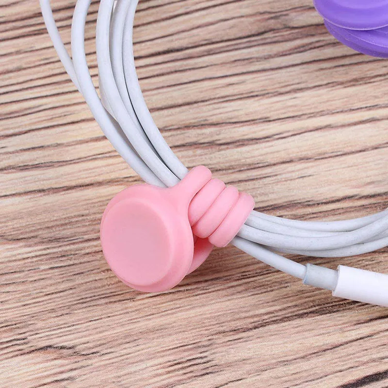 
Removable Self Locking Twist Lock Elastic Magic Silicone Cable Tie With Label 