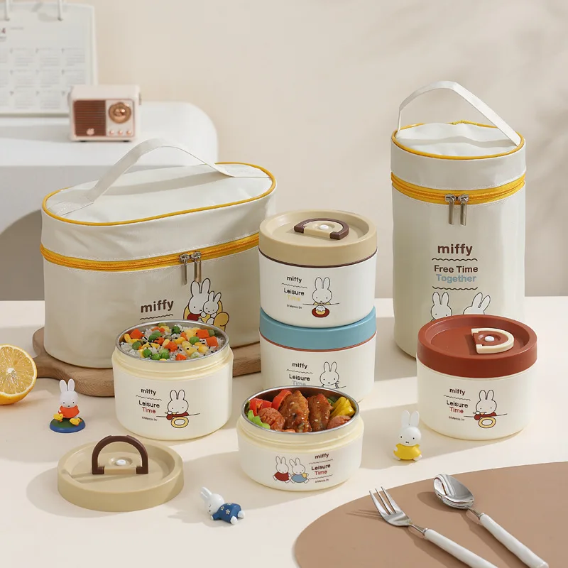 Portable Bento Box Microwave Safe Plastic lunch box leakproof food containers Stainless Steel Inner Soup Bowl