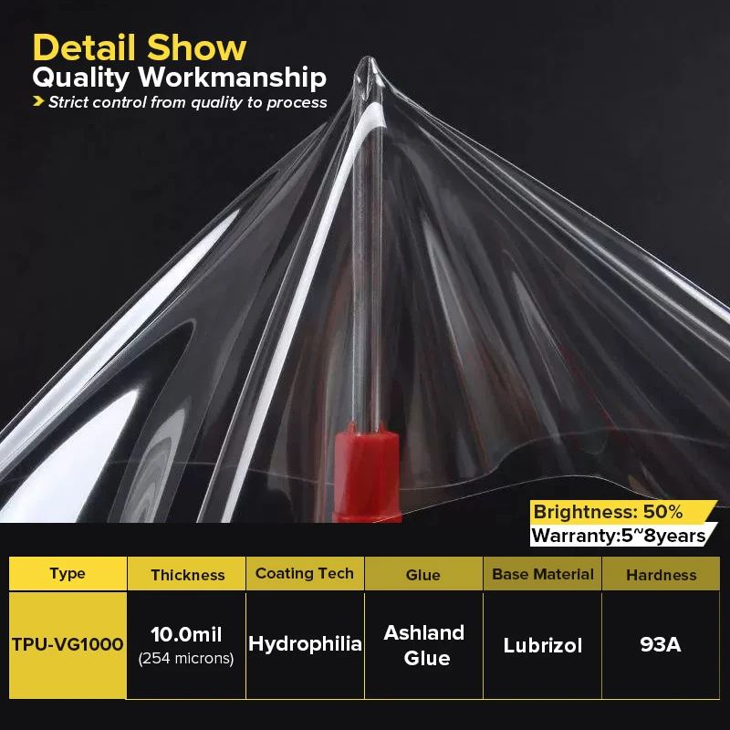 Viwocool 10mil Ppf Strong Stretchability Paint Protection Film Ppf Customize Logo as You Wish TPU VG1000 Body Anti Scratch Car