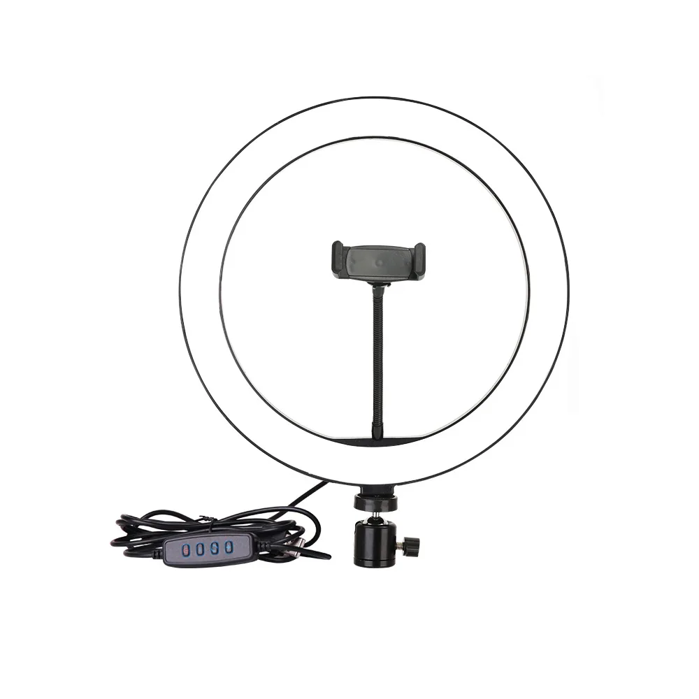 26cm Photo Ringlight Led Selfie Ring Light Phone Lamp Photography Lighting Tripod Holder for Youtube Video